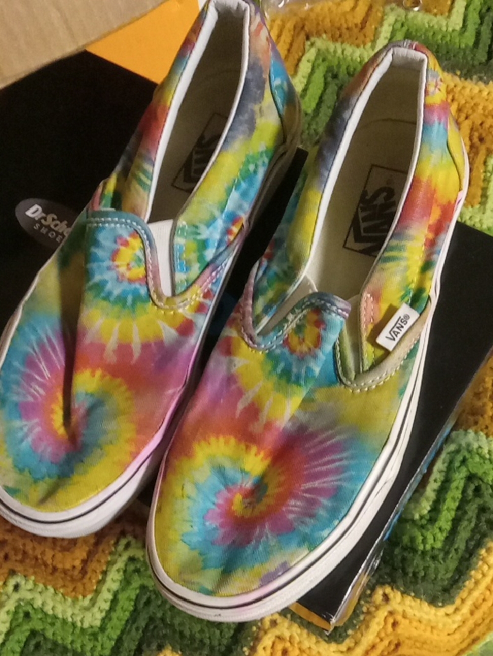Vans Tie Dye Slip Ons 8.5